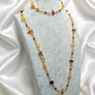 Amber Necklace and Bracelet Set