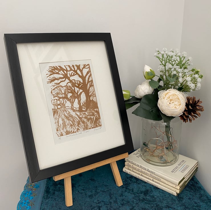Lincolnshire Trees screen print artist proof, Folksy