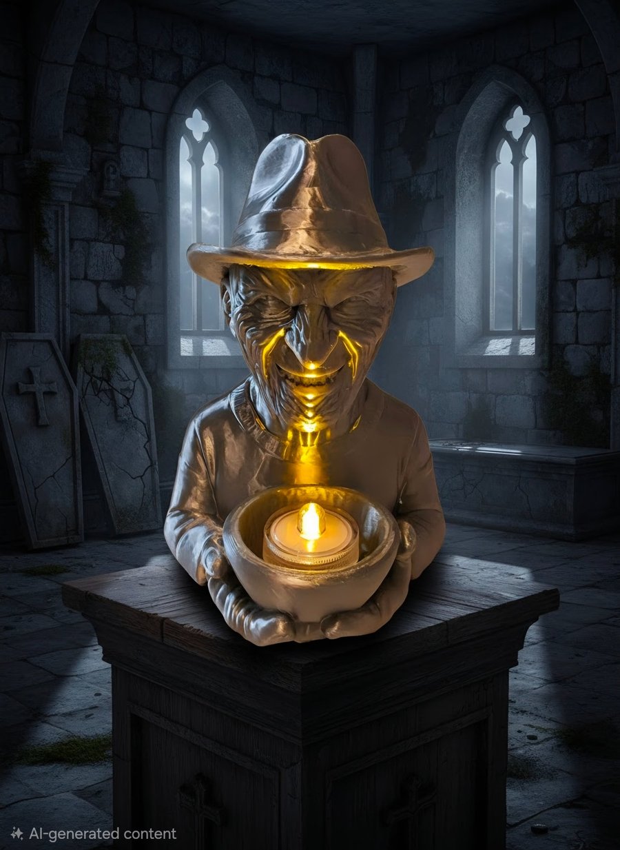 3D-printed Freddy Krueger Bust Holding A Multi-purpose Bowl - A Nightmare Freddy
