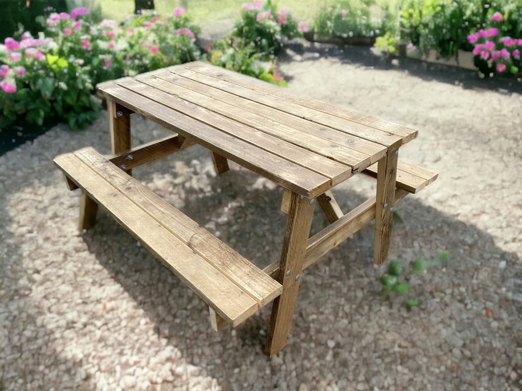 Outdoor Scaffold Board Garden Picnic Bench - THE CORFIELD