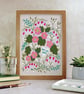 Floral Art Print - You Are Loved (Pink)  - Image 3