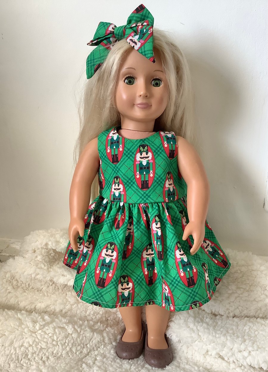 18 doll christmas dress 18" Doll Clothes Fits American Girl/Our Generation Dolls - Christmas Dress