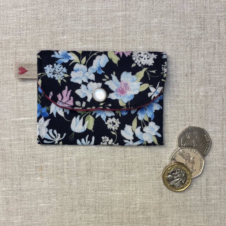 Japanese Floral Fabric Card Wallet, Card Holder, Card Case