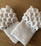 Crochet Cream Dragon Scales Fingerless Gloves For A Game Of Thrones Fan (R515) - Image 2