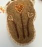 Hanging new baby footprint 3 hearts beaded embroidered nursery decoration gift - Image 7