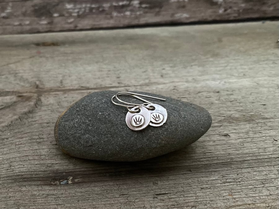 Silver dangly earrings, bohemian silver earrings 