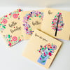 Set of Four Notecards, Blank Notecards, Just to Say, thank you 