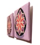 2 Purple Pysanky Fridge Magnets - art of Ukrainian style Easter eggs, small gift - Image 4