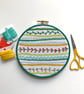Botanical Stitch Sampler Textile Art - Image 1