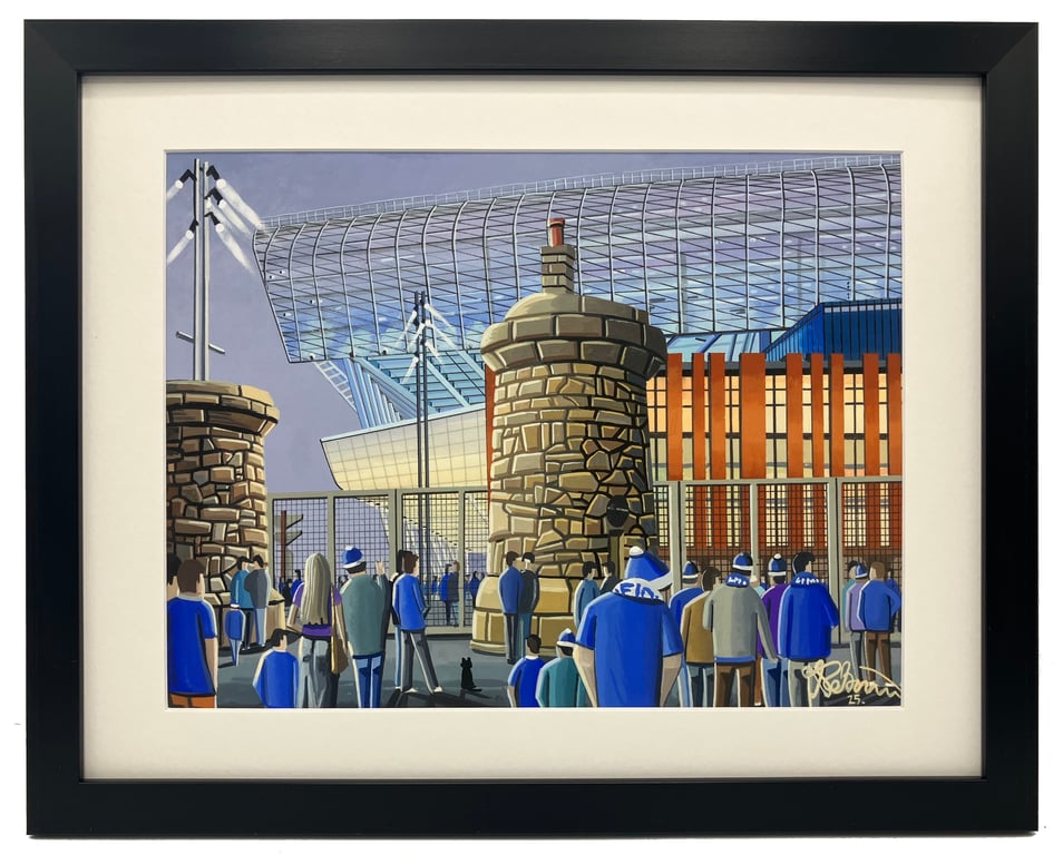 Everton. H Dickinson Football Stadium Art Print 14" x 11" Frame 