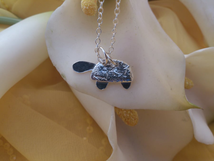 Tortoise sterling silver necklace