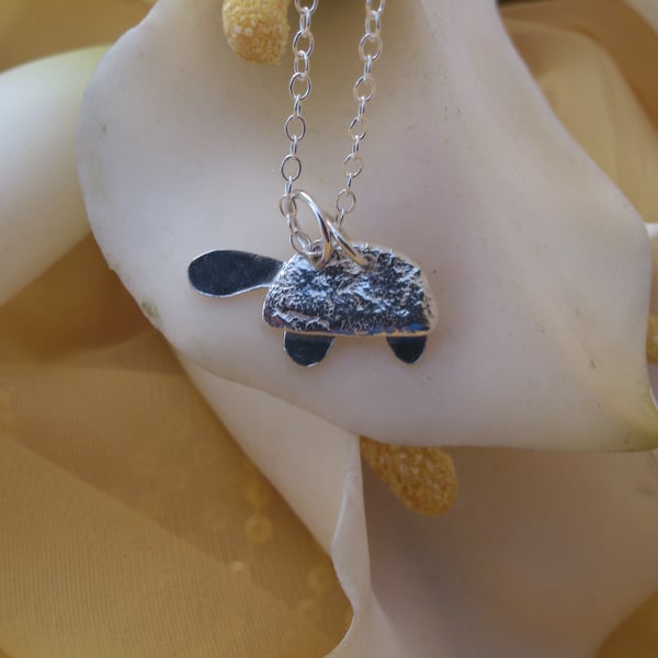 Tortoise sterling silver necklace