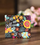 Handmade Coin Purse, Wallet Card Holder, Mini Wallet-Floral Design-CP15
