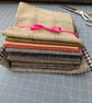 Tweed Fabric Bundle. Seventeen Pieces Approximately 15” Square. Craft Pack 820gm - Image 8