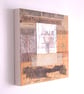 Original Paper & Fabric Collage on Wood Panel, 12x12cms, Free Postage (190) - Image 4