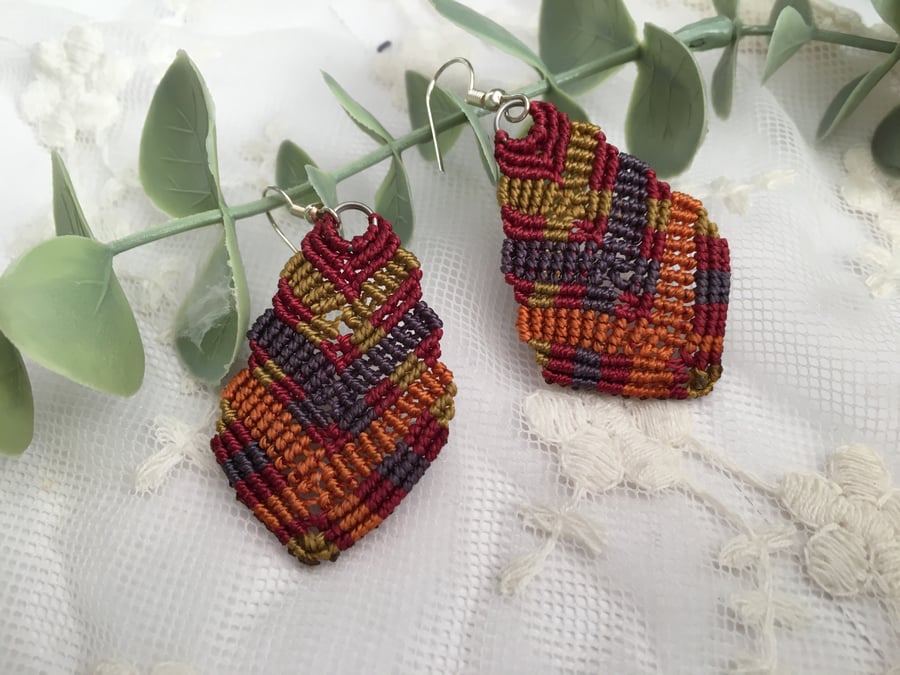 Micro hot sale macrame earrings