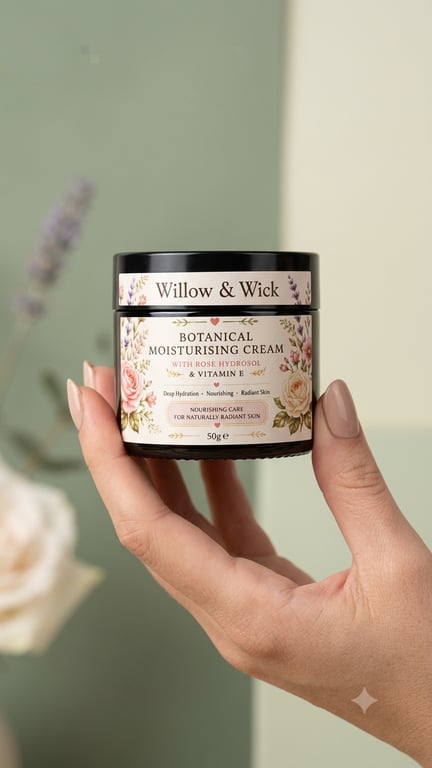 Hydrating Botanical Face Cream with Rose & Vitamin E - 50g