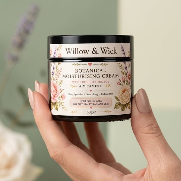 Hydrating Botanical Face Cream with Rose & Vitamin E - 50g