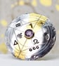 Handmade gold and silver brooch with a beautiful, light purple, faceted gemstone - Image 4