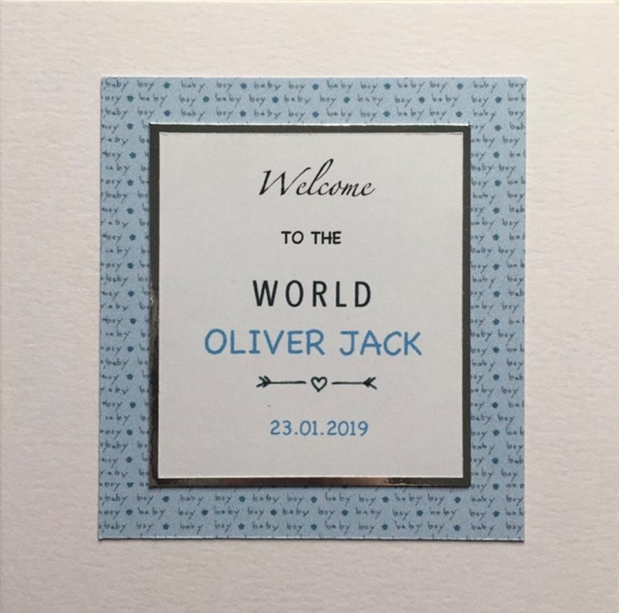 New Baby Card - Personalised