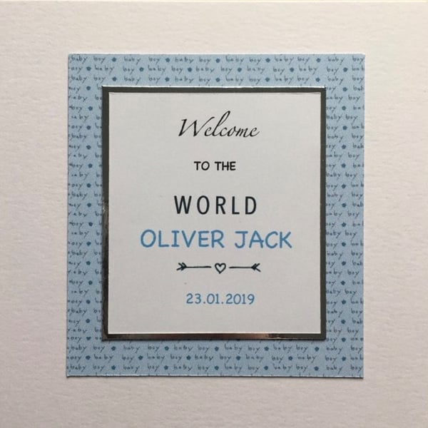 New Baby Card - Personalised