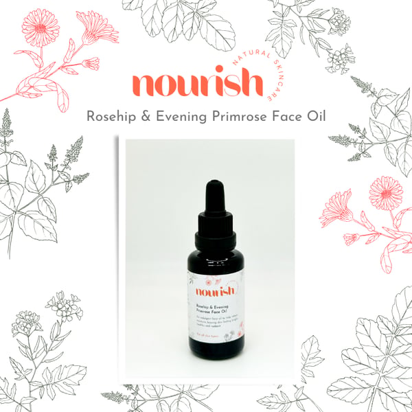 Nourishing Rosehip & Evening Primrose Face Oil - Folksy