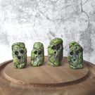 Stone Moss Gatherers, Spirits of the Moss, Tiny Rock Creatures Set of 4