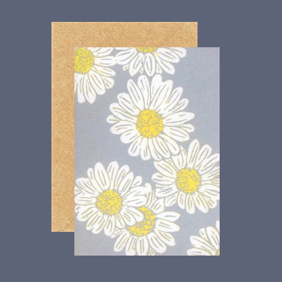 Daisy Card, Flower Card, Floral Card, Art Card, Mothers Day Card