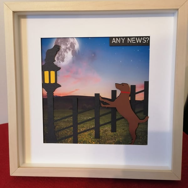 Any News Dog & Cat laser cut and framed Ideal Birthday present