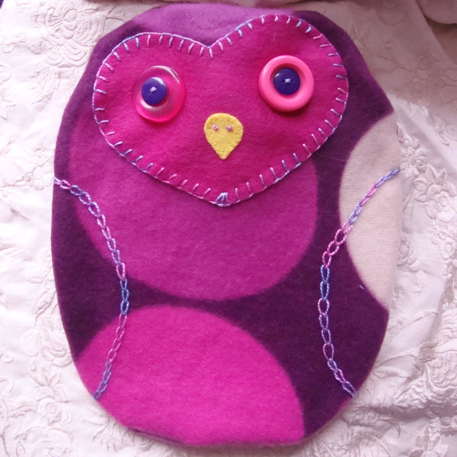 Cosy Owl Hot water Bottle Cover