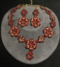 Emily handmade Seed Bead and Crystal Necklace and Earrings set - Image 5