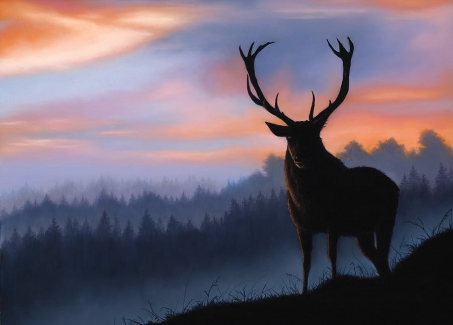 Pastel artwork of a Deer
