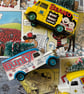 Vintage BUNTY blue roof CHRISTMAS decoration, collectable die cast vehicles  - Image 1
