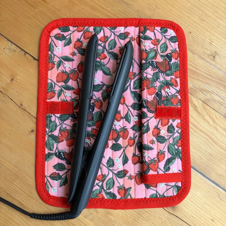 Strawberry Print Heat Resistant Hair Straightener Mat