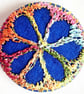 Buttons 1 inch button Hand Dyed Silks and Cottons Free Machine Embroidery Button