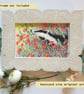 Badger in a patch of red poppies, postcard size original art, letterbox gift - Image 2