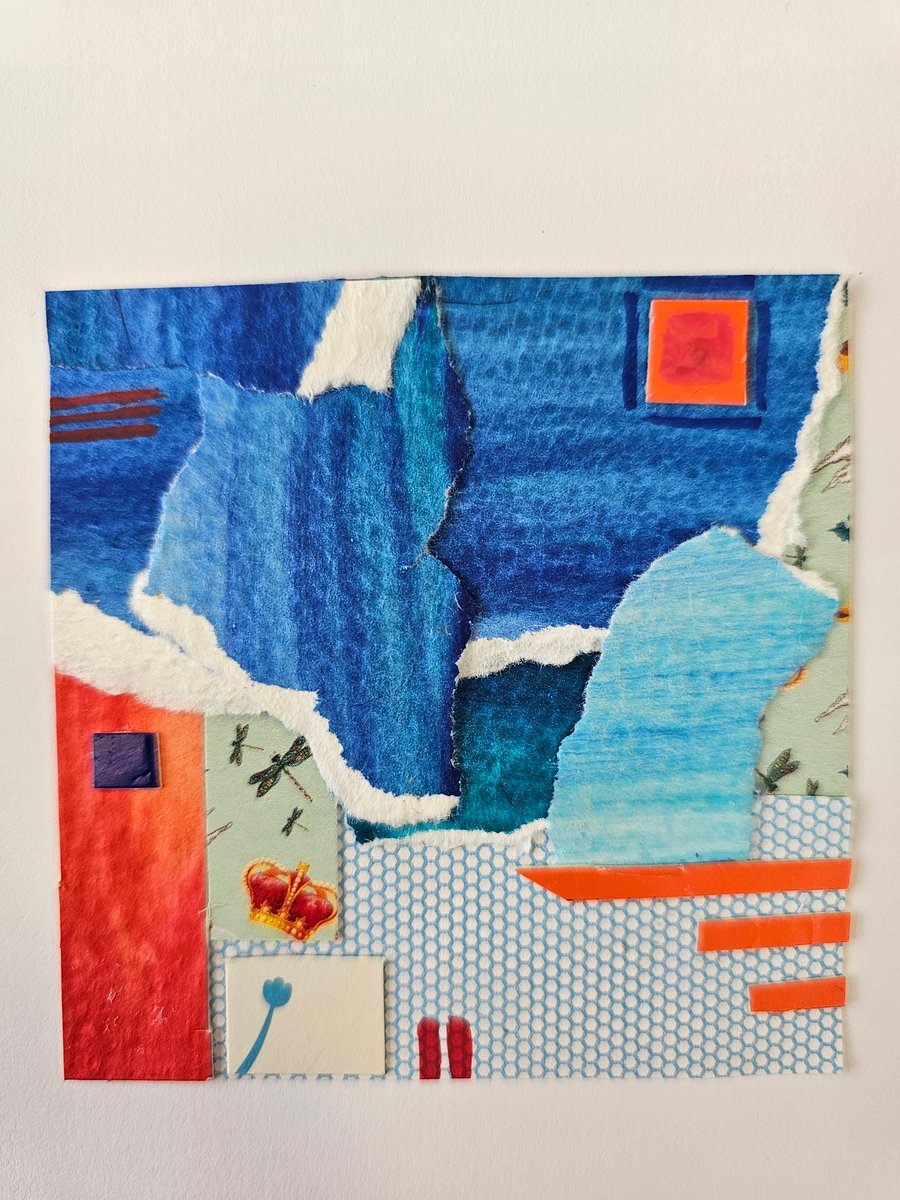  Unique collage recycled packaging art greetings card