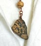 Small Cherry Wood Pendant Inlaid with Copper - Image 4