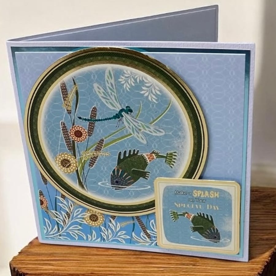 Make a Splash on Your Special Day – Handmade Birthday Card. Birthday For Friend.