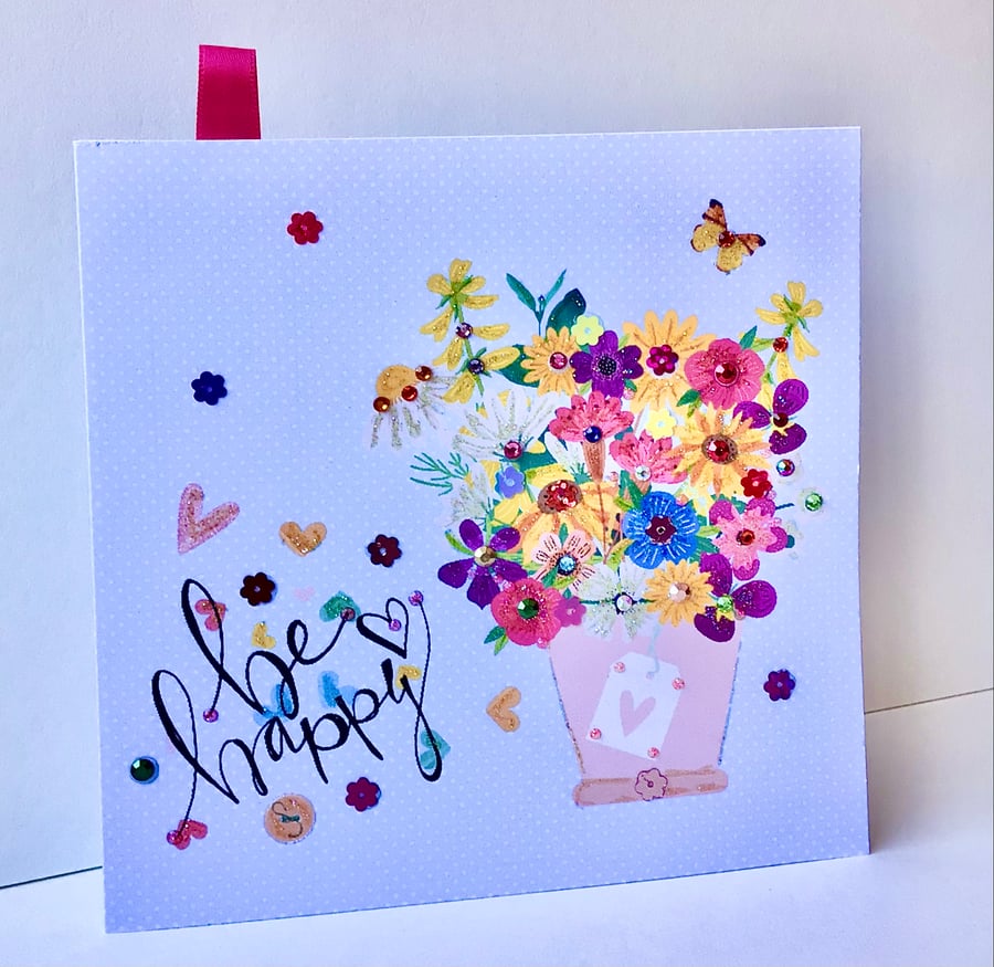 Greeting Card,Open,Blank,Just to Say,Birthday Card, Can Be Personalised 