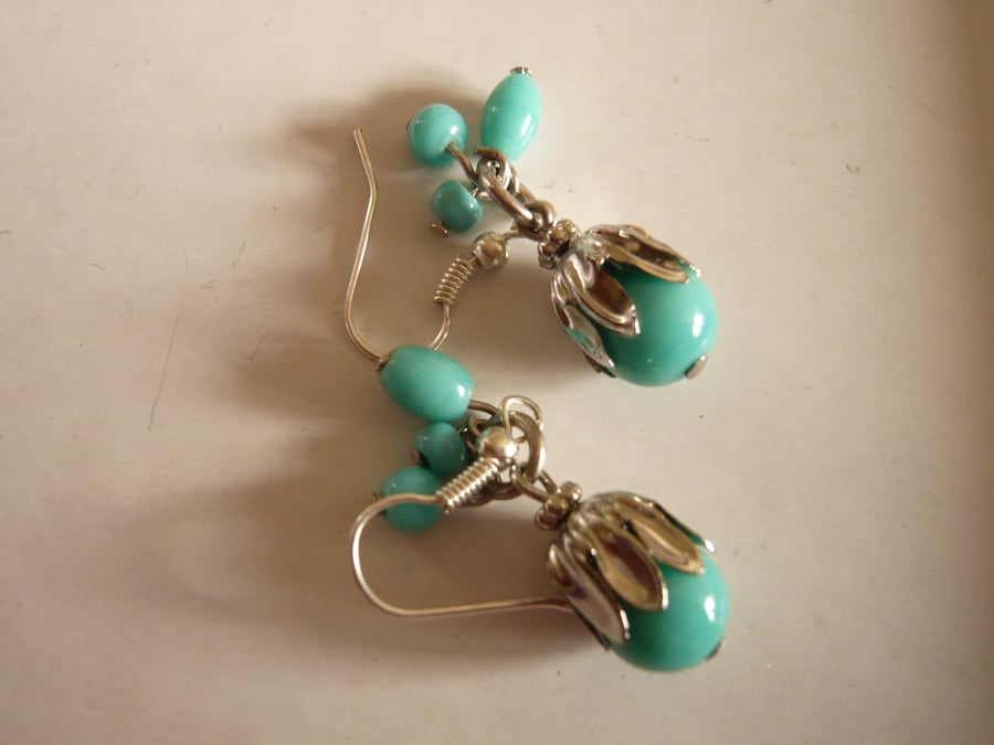 Aqua Blue Earrings