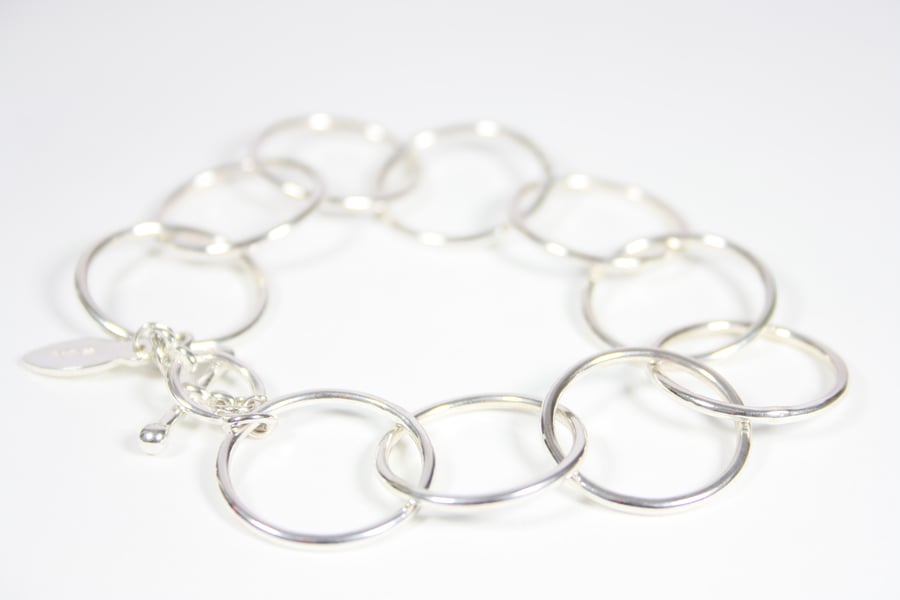 Classically Chic Statement Silver Chainmail Bracelet