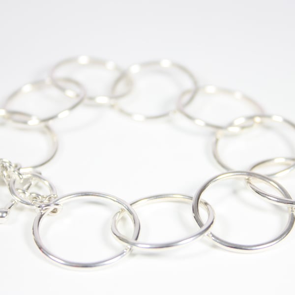 Classically Chic Statement Silver Chainmail Bracelet