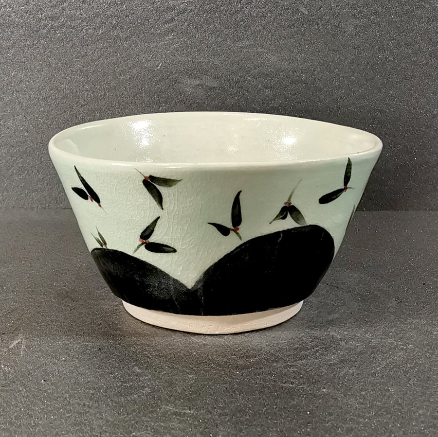 Flutterbys Bowl or vase -handmade ceramic