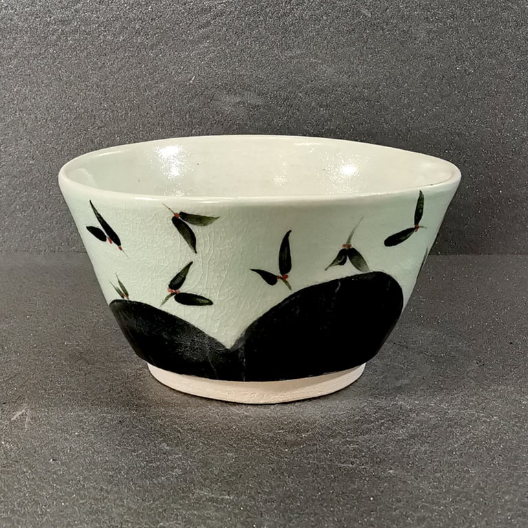 Flutterbys Bowl or vase -handmade ceramic