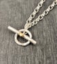 Sterling Silver T Bar bracelet, love fob bracelet, gold heart fob bracelet,  - Image 3