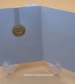 Butterfly on Turquoise Fused Glass Card - Image 4