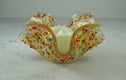 Fused glass tealight holders with flickering flame battery candle