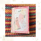 Pink Princess Junk Journal, Handmade Journal, Fabric Journal, Creative Journal, 