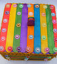 Multi-coloured wooden jewellery box - Image 5